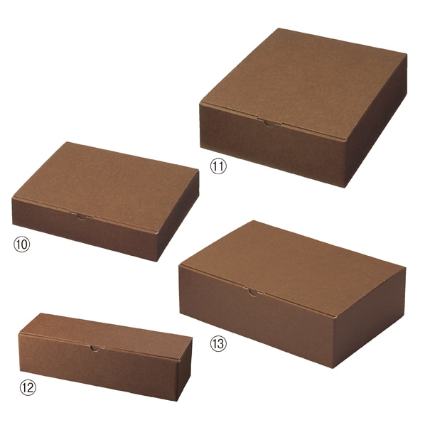 【10枚】ギフトボックス ブラウン 12×10×11cm