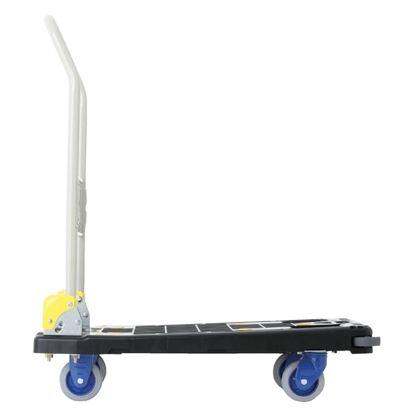 金沢車輛 中型静音樹脂台車 ハンドル折り畳み式 中型台車