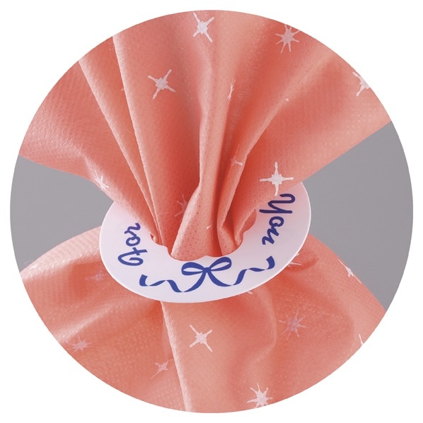 不織布ギフトバッグ キラキラ パステルピンク 幅12×高さ20cm 