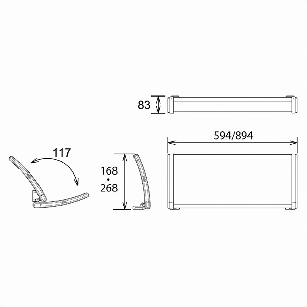 マグネット式ポップフレーム アーバンフレーム アーバンフレーム 幅60cm 黒