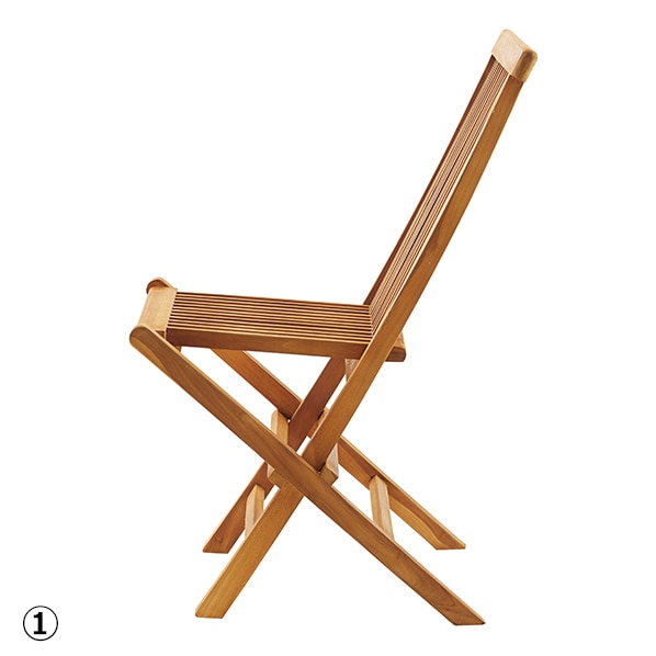 AZUMAYA 折りたたみチェア＆テーブル チーク材 テーブル 1台
