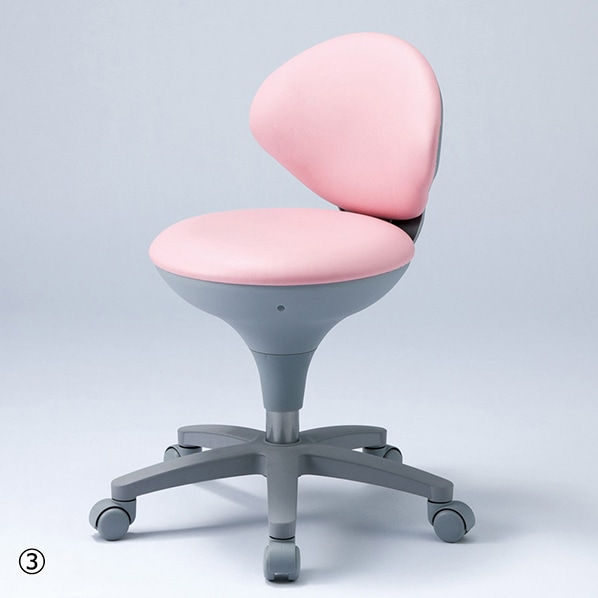 東洋工芸 ワーキングスツール 背付 WS021 ピンク 1脚WS021-VPI