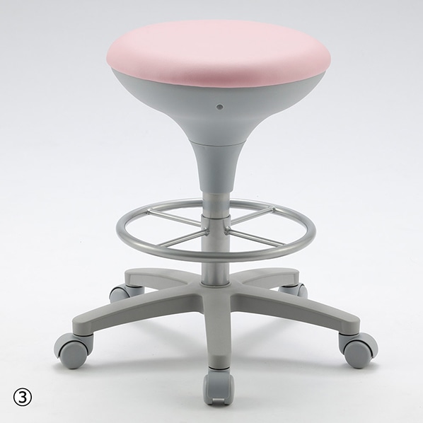 東洋工芸 ワーキングスツール 背無 脚リング付 WS025 ブラック WS025-VBK