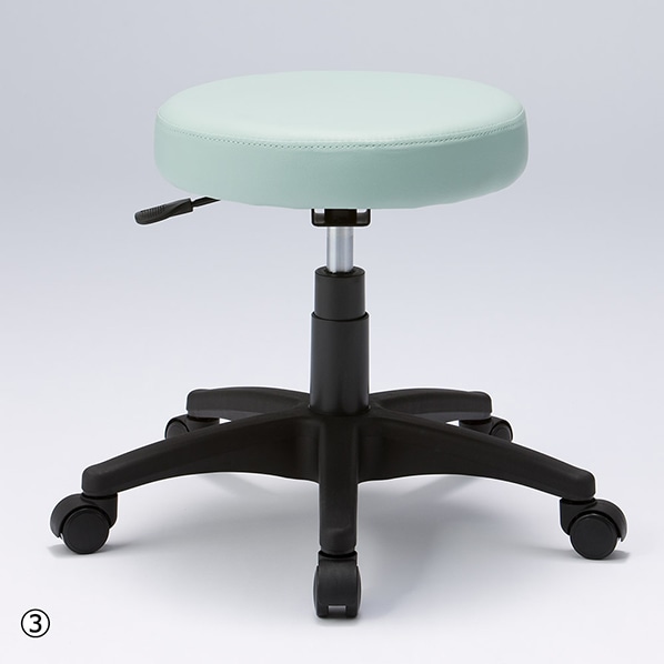 東洋工芸 ワーキングスツール 足掛リング付 GS010 ホワイト GS010-VWH