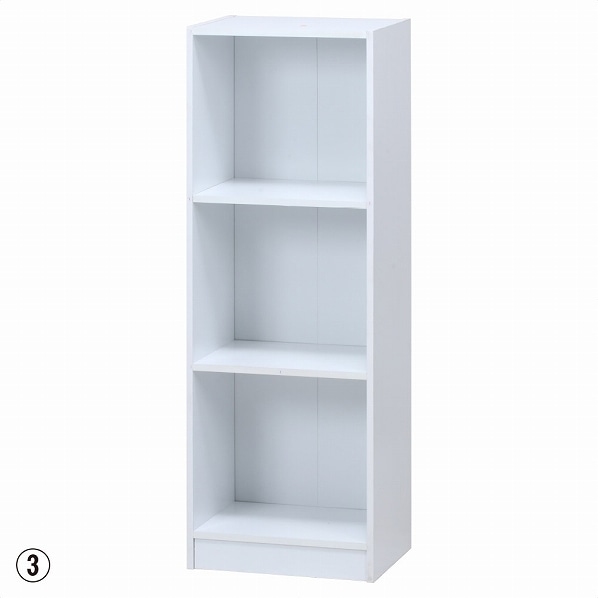 木製3段ボックスA4対応 ミディアムブラウン