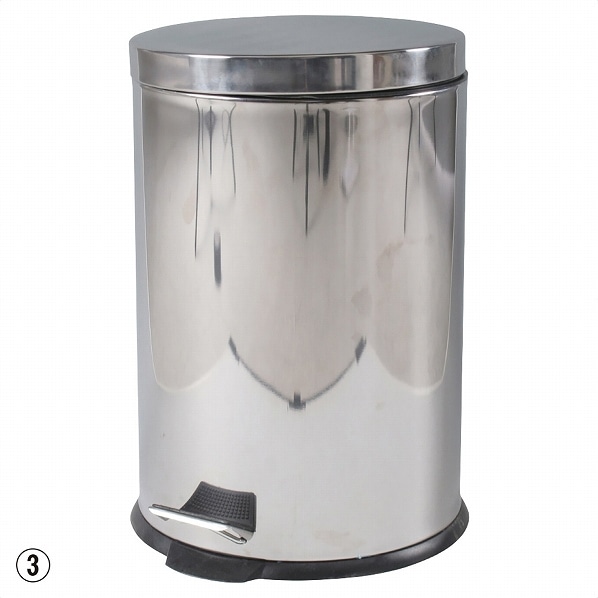 不二貿易 ゴミ箱 ダストボックス ラウンドペダルペール ステンレス 20リットル