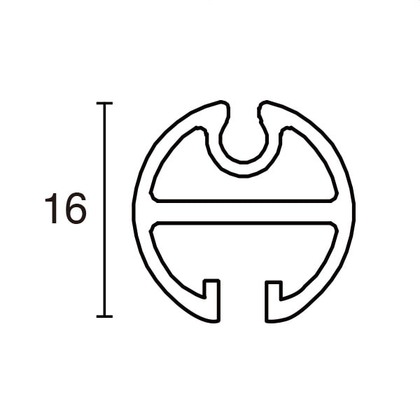 アルミ製ポスターハンガー 直径16mm 白 幅62cm