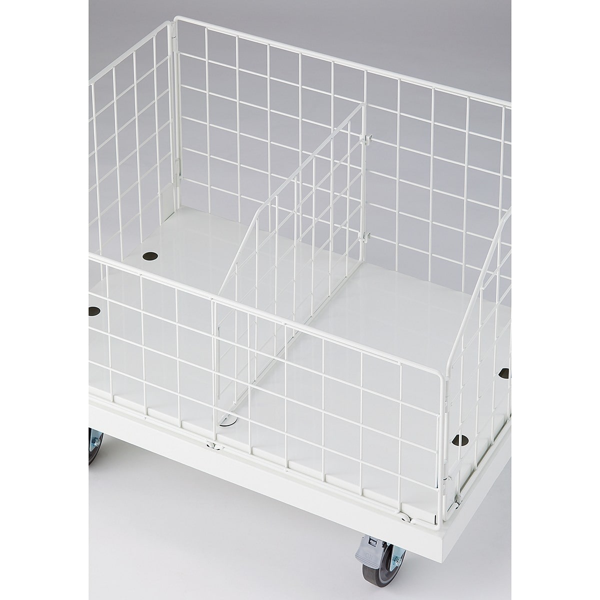 高耐荷重ジャンブルワゴン用中仕切り〔ストエキオリジナル〕 白