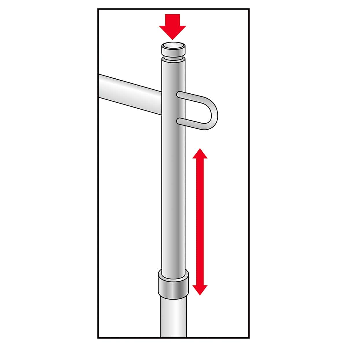 プッシュ式ハンガーラック〔ストエキオリジナル〕 白