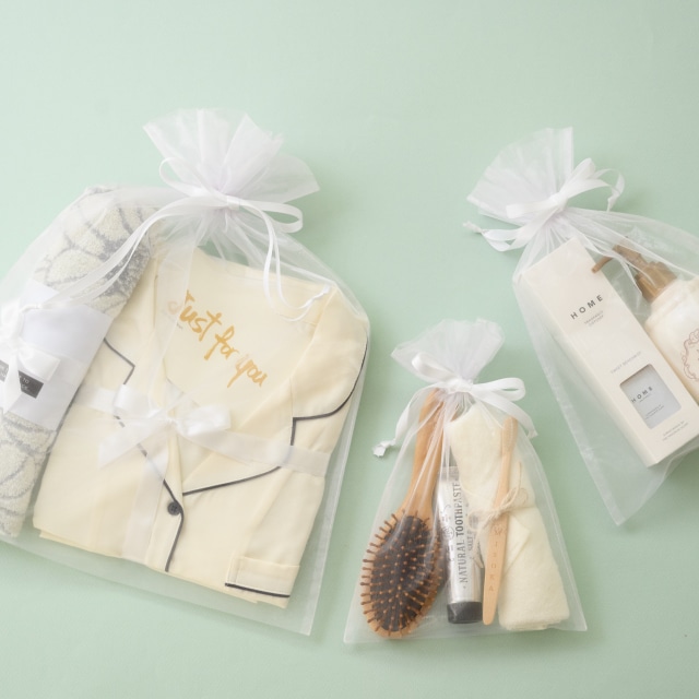 【10枚】ヘッズ オーガンジーギフトバッグ ホワイト 幅10.5×高さ15.5[10]cm