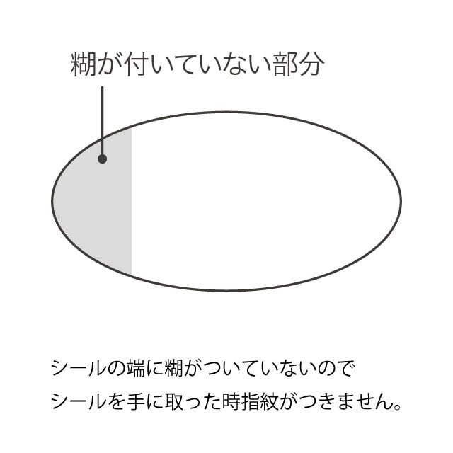 【500枚】透明シール 片糊 中