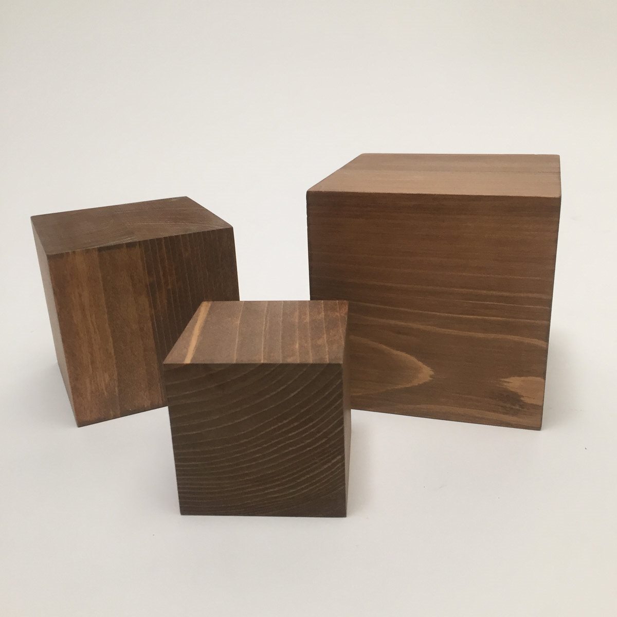 木製ディスプレイキューブ ブラウン 6cm角