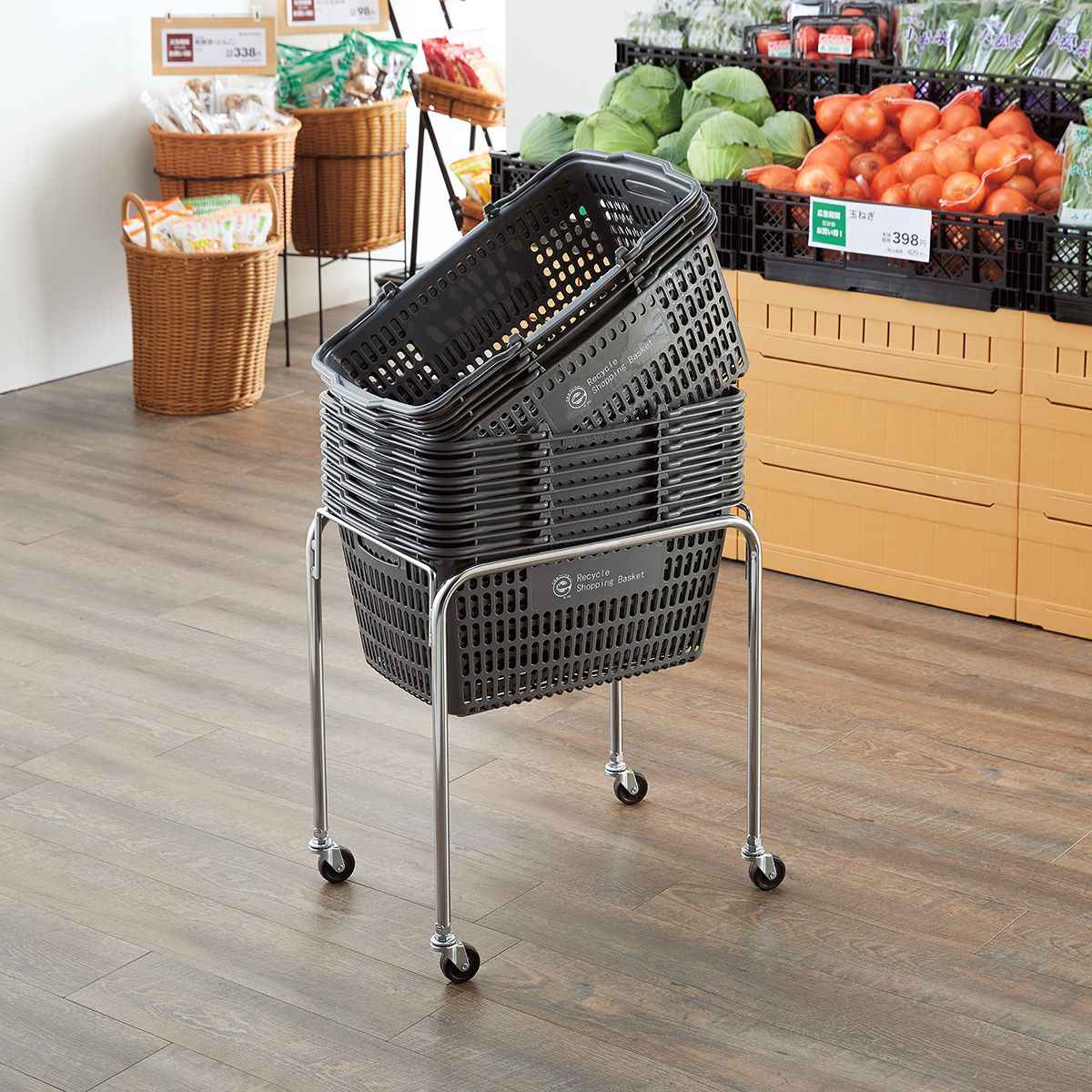 10個】大和産業 エコ買い物カゴ エコショッピングバスケット 33