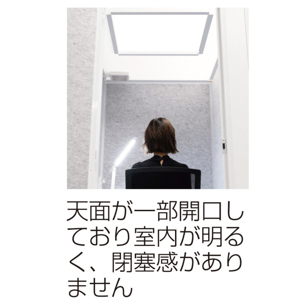 吸音ブース リミュート【フロントイン】セミオープン ホワイト