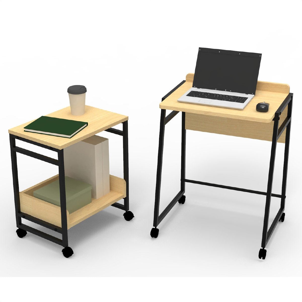 リル キャスターシェルフ ホワイトウッド