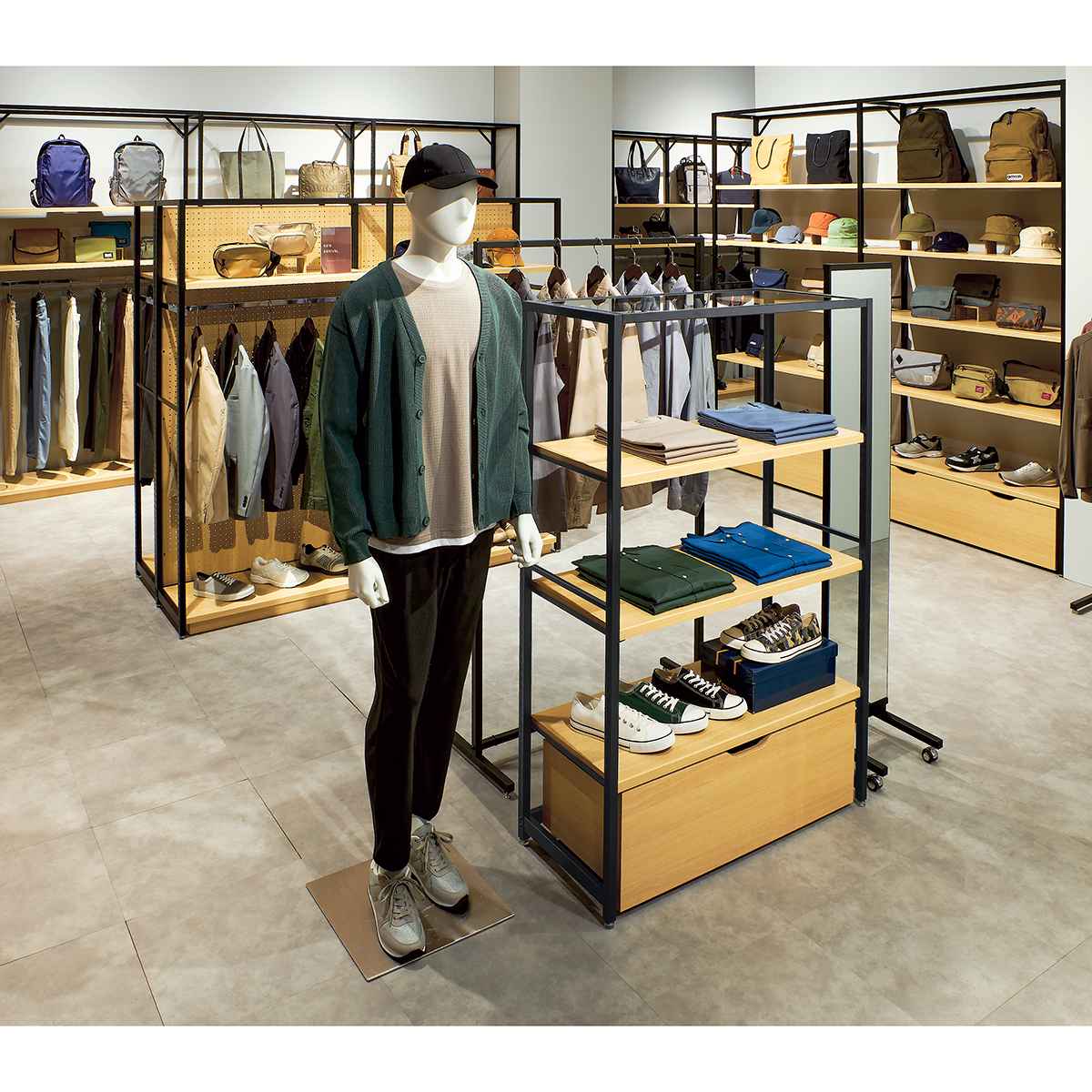 ラテラル・ロコ 幅120cm ブラック 奥行35cm 連結〔ストエキオリジナル〕 高さ135cm