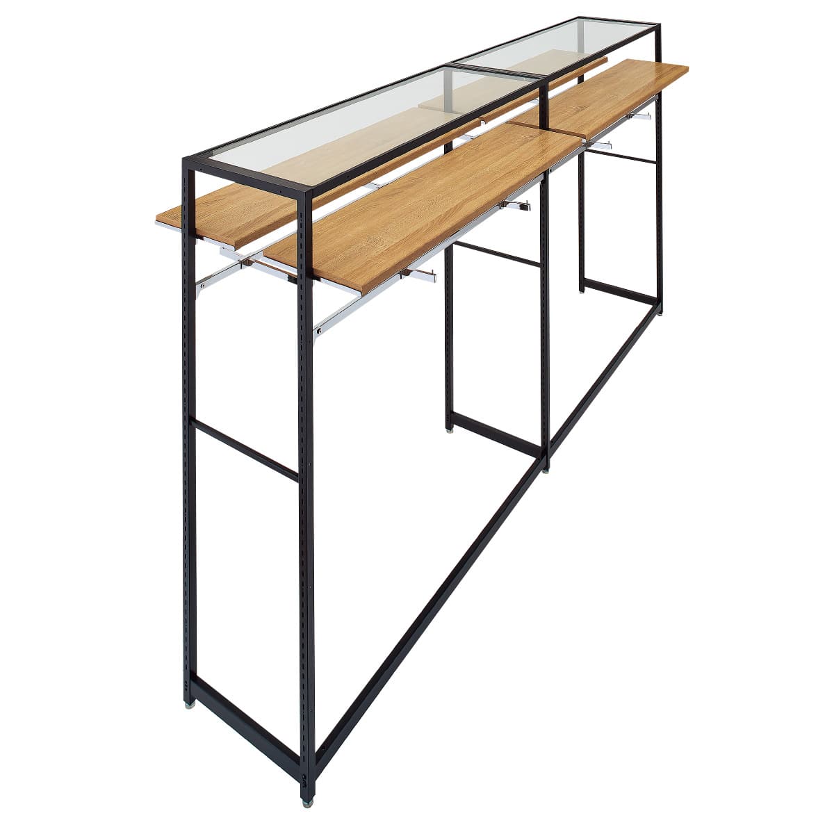 スリット直付け木棚セット 幅120cmタイプラテラル・ロコ用〔ストエキオリジナル〕 エクリュ