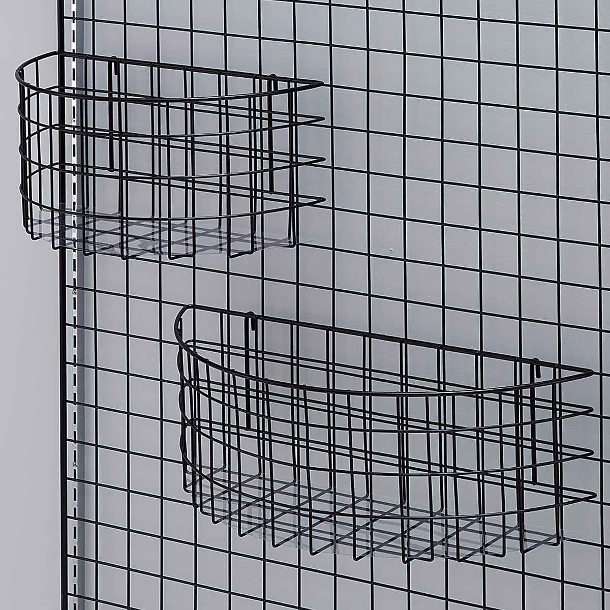 ネット用半円カゴ シート付き ブラック〔ストエキオリジナル〕 幅40cm