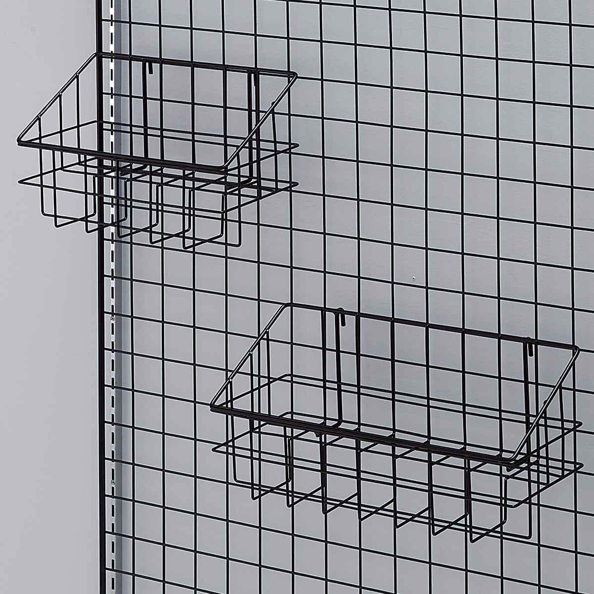 ネット用2段カゴ ブラック〔ストエキオリジナル〕 幅32cm