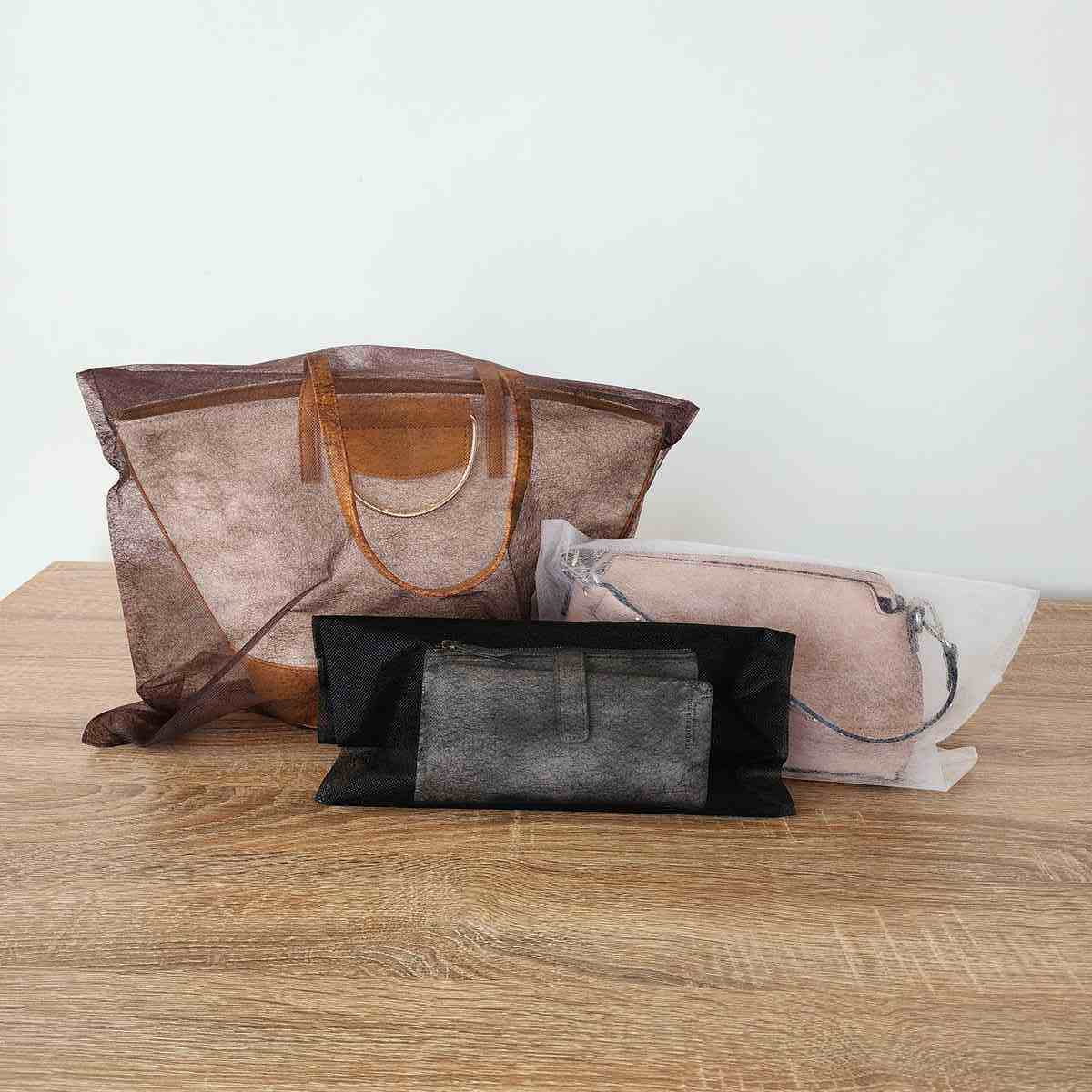 【100枚】不織布インナーバッグ 薄タイプ ブラック 幅30×高さ40cm 