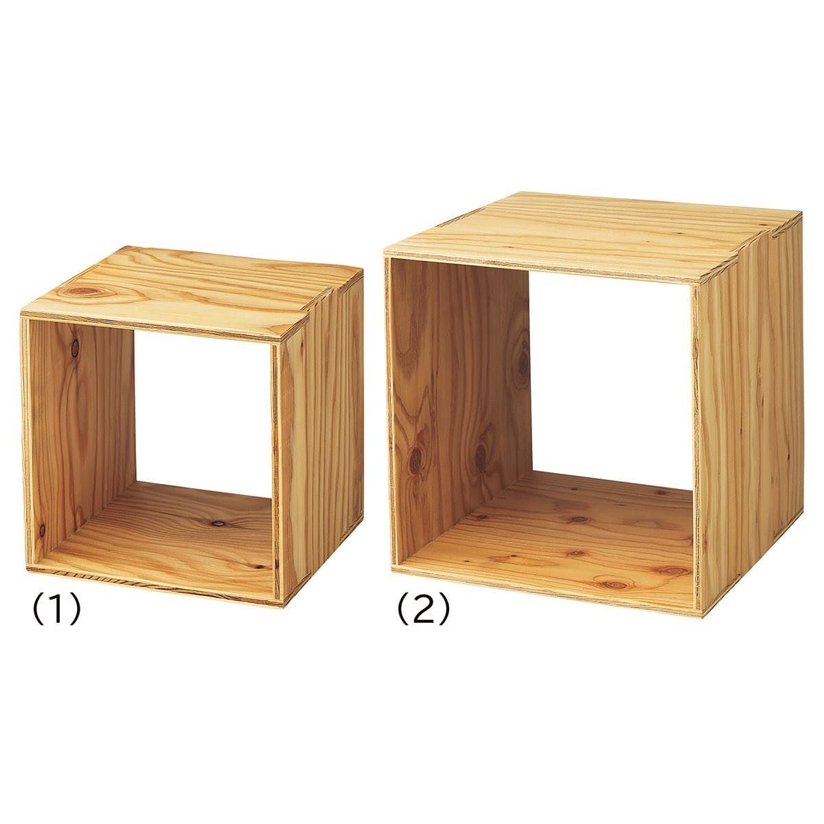 木製ディスプレイボックス ラーチ合板〔ストエキオリジナル〕 20cm角