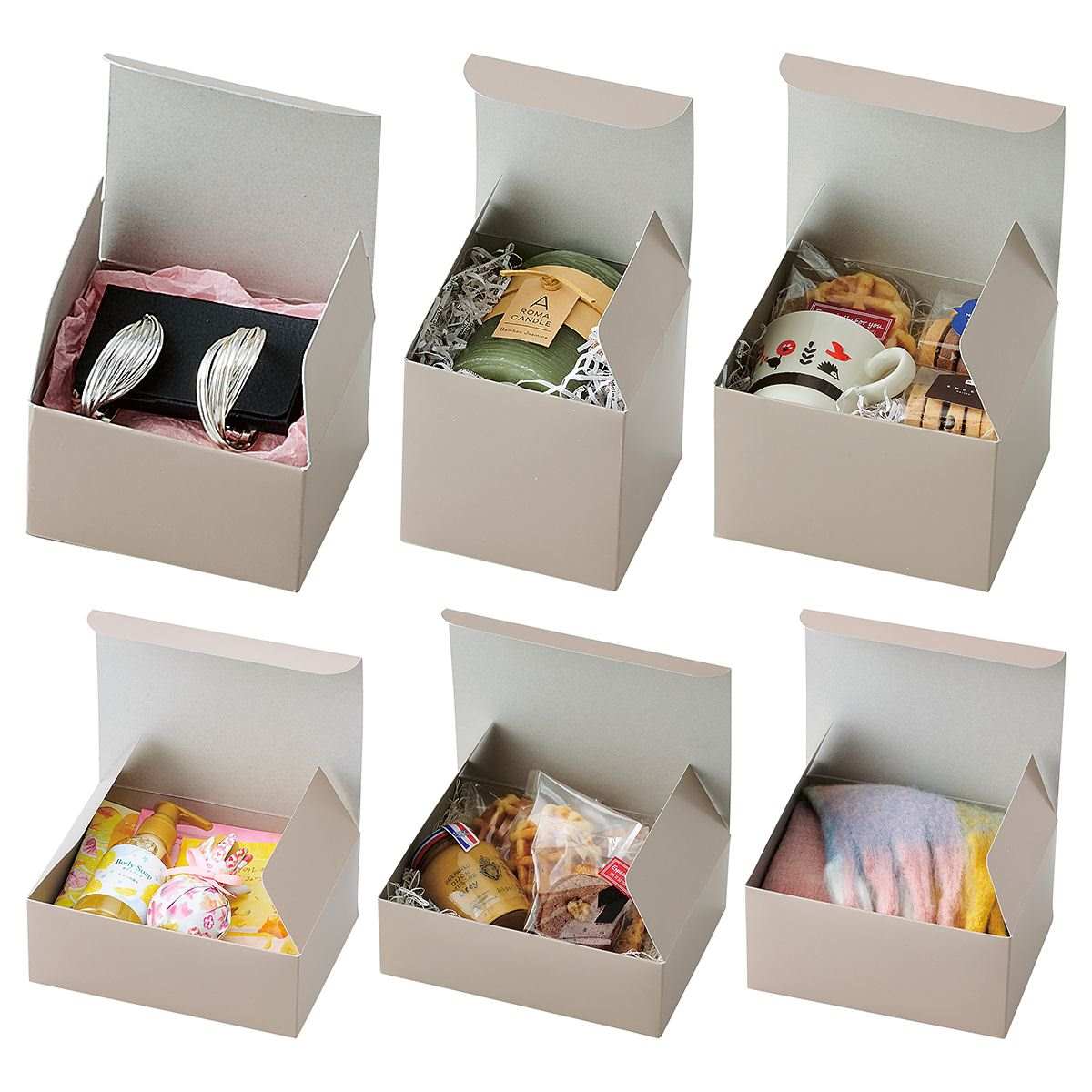 ワンタッチギフトボックス グレー〔ストエキオリジナル〕 7×6×4cm