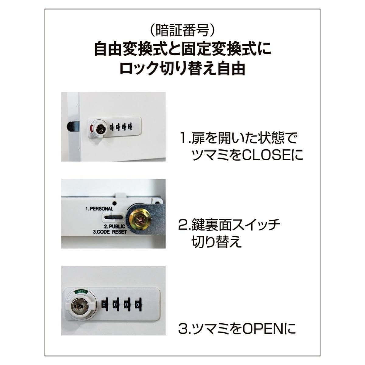 パーソナルスリムロッカーダイヤル錠 ホワイト 4人用