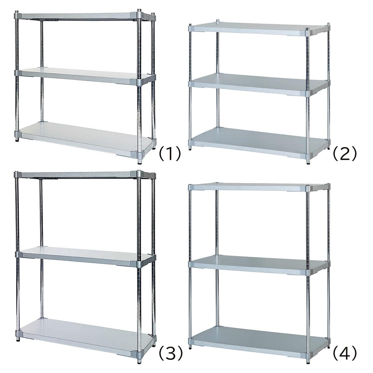 溶融亜鉛メッキシェルフラック 幅91.3cm〔ストエキオリジナル〕 3段(高さ90.5cm) 奥行36.2cm