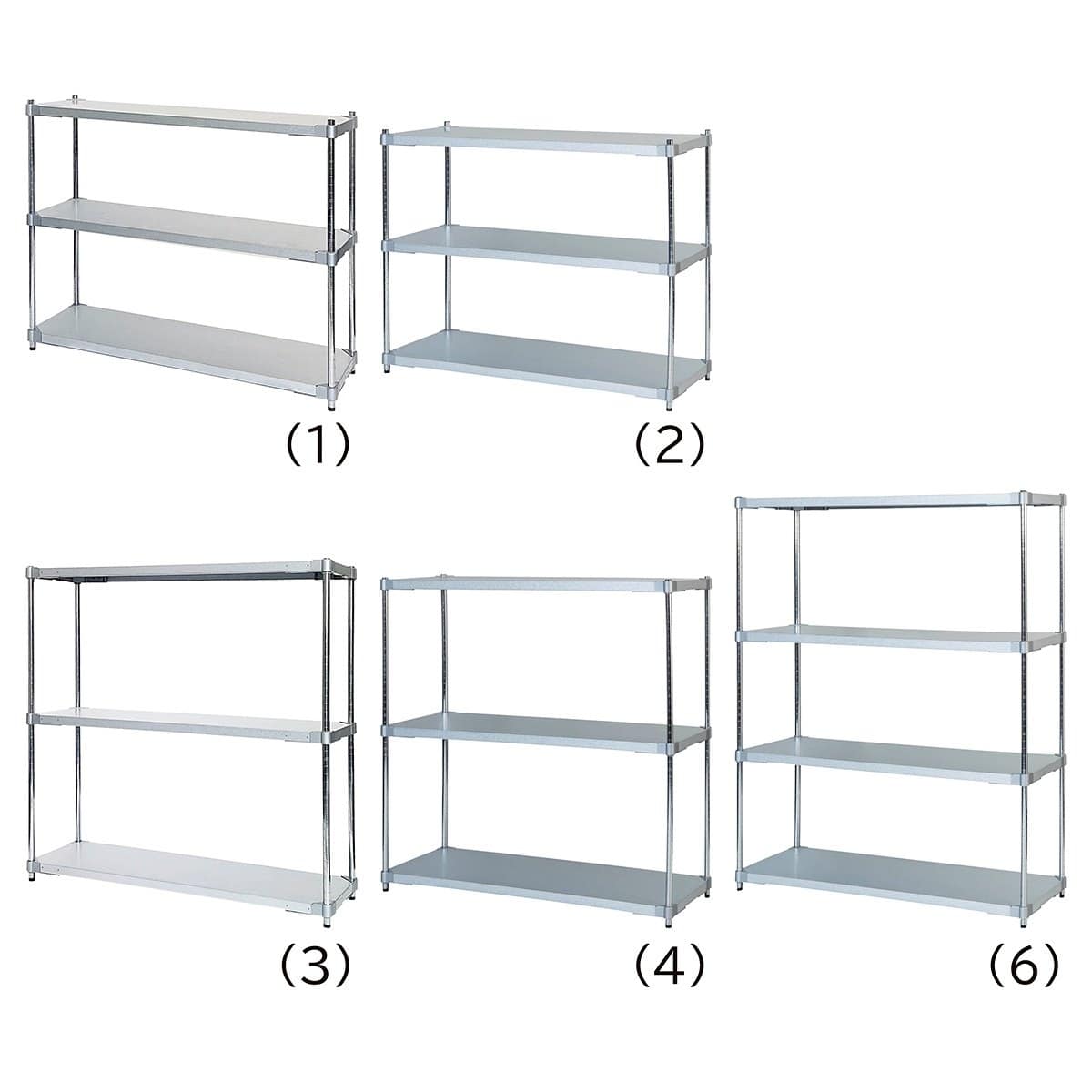 溶融亜鉛メッキシェルフラック 幅121.7cm〔ストエキオリジナル〕 3段(高さ90.5cm) 奥行36.2cm