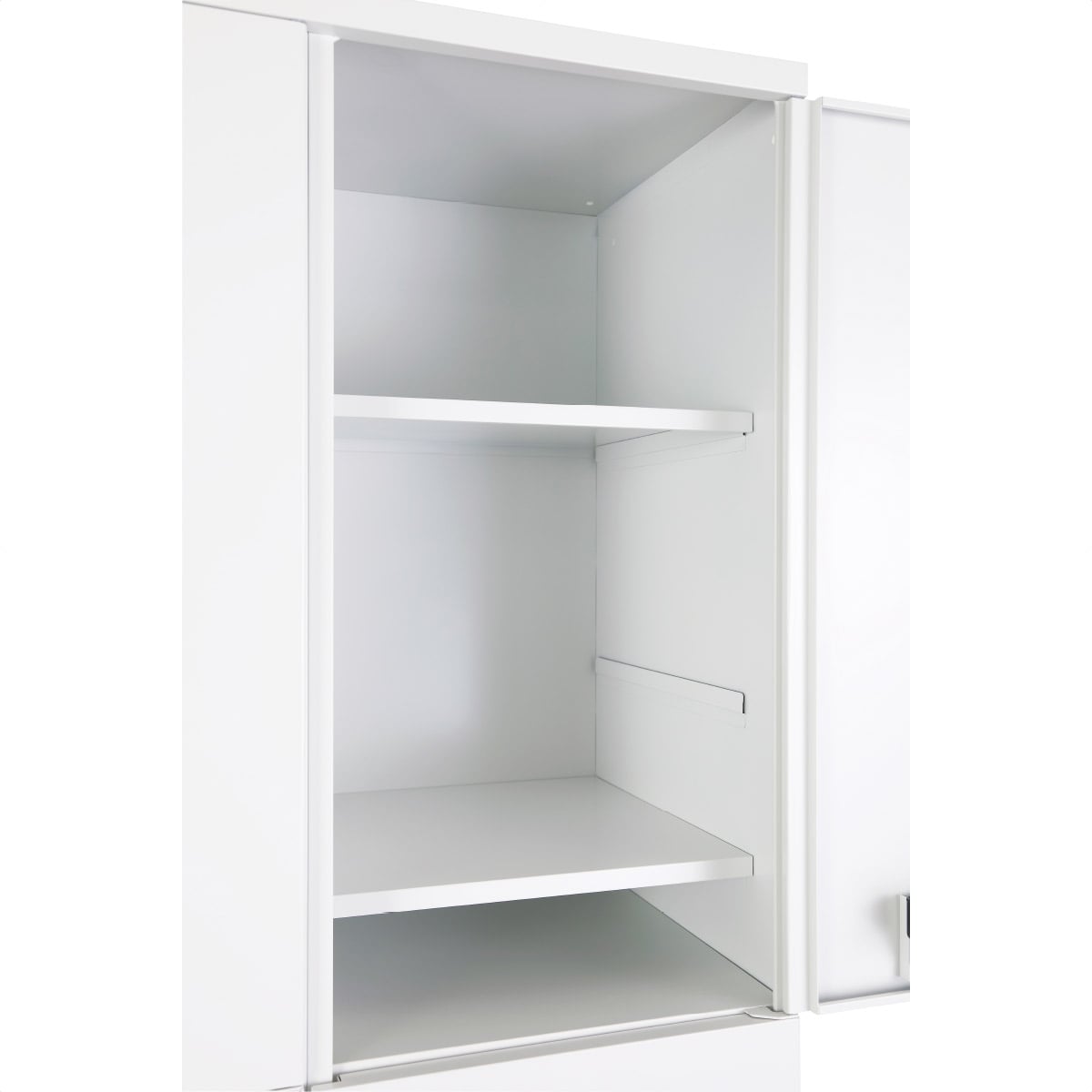 メール開口・下段オープンタイプ可動棚式 ダイヤル錠 ホワイト(RLKシリーズ) 2列4段4人用[幅52.5cm]