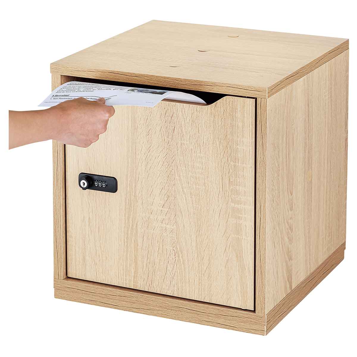 木製収納ボックス(ダイヤル錠)40cm角 収納ボックス