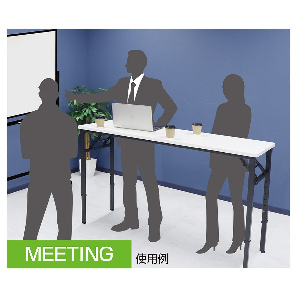 折りたたみ昇降テーブル ナチュラル D45cm