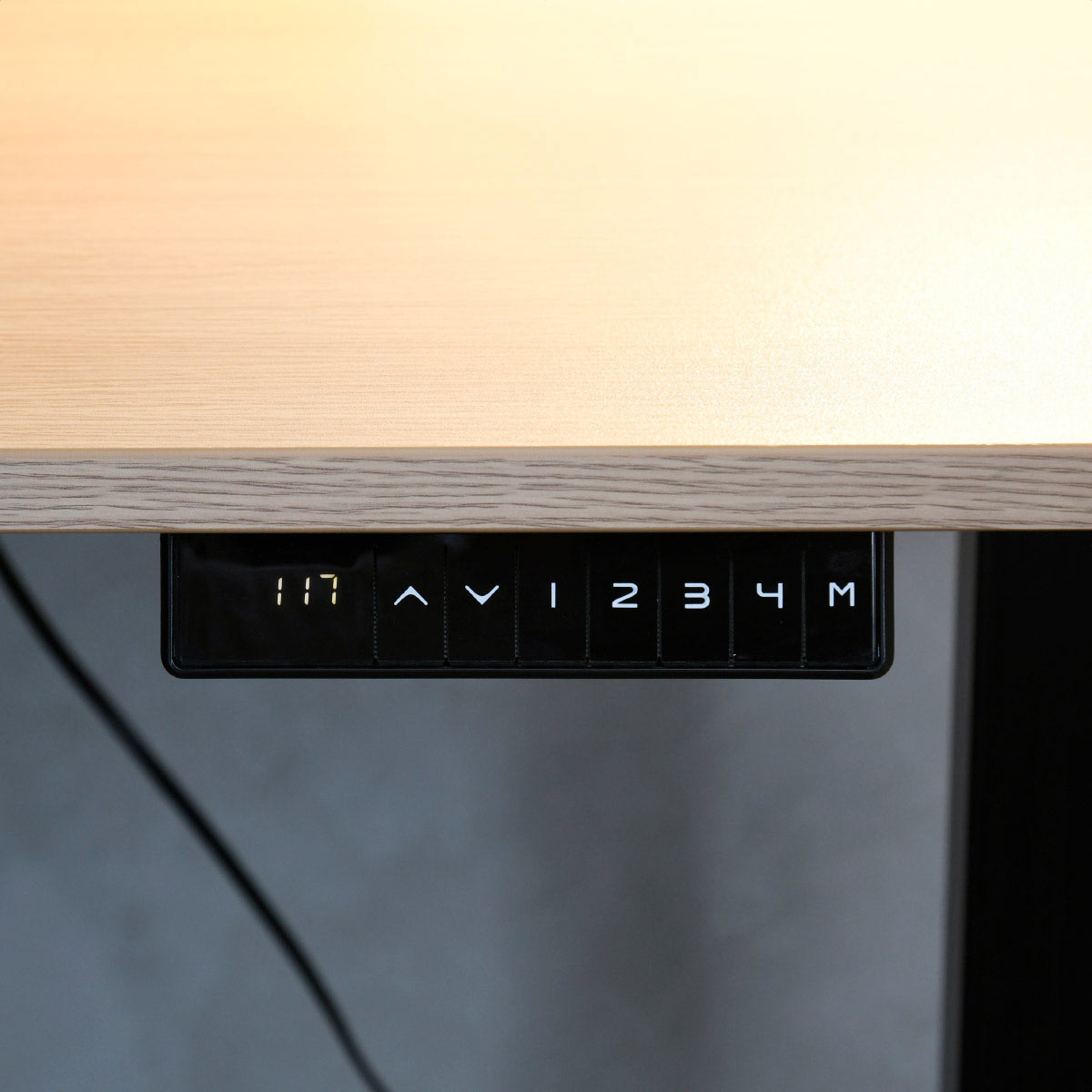 ユニットデスク 昇降脚 黒脚 ウッドナチュラル天板 幅100cm