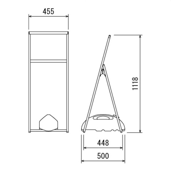 屋外用ポスタースタンド:2891・2892 2892K A3ヨコ