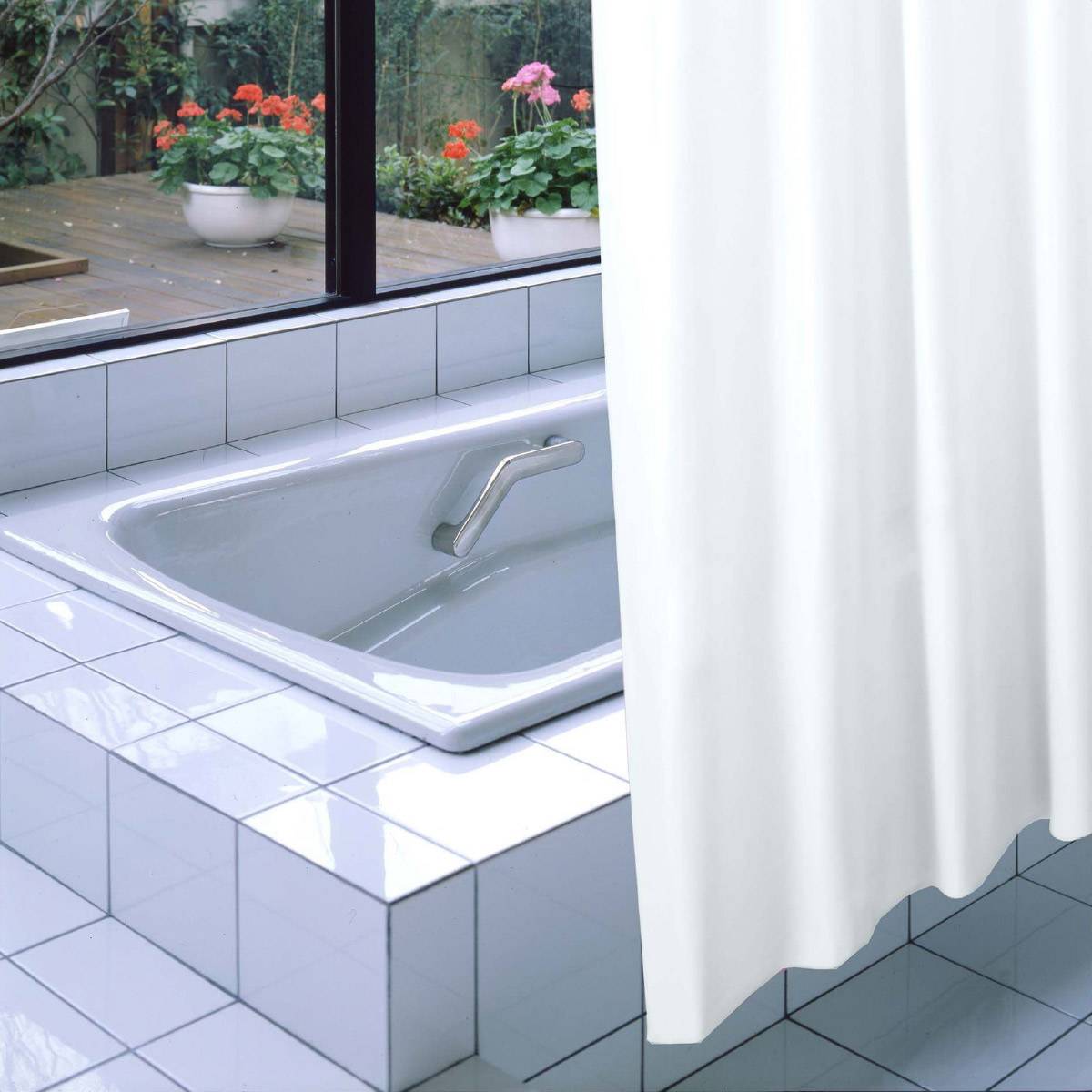 防炎バスカーテン 幅150cm×高さ160cm