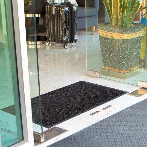 公式 通販ストア エキスプレス ストエキ 吸水 泥落とし薄型玄関マット 黒茶 ３６ ｘ ６０ ｃｍ 衛生 清掃用品