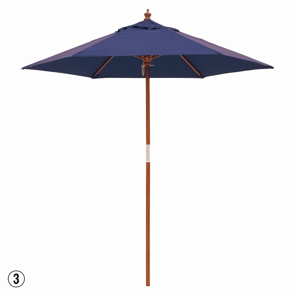 ウッドパラソル ネイビーブルー