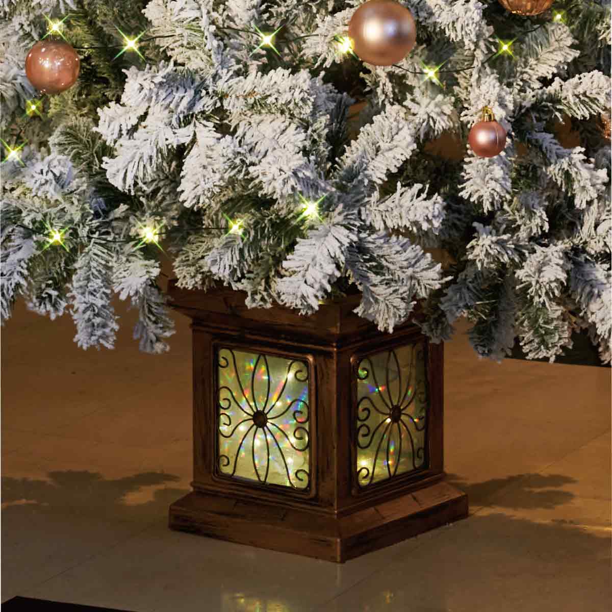 ポットライトホワイトクリスマスツリー スノー H150xW83cm【通販