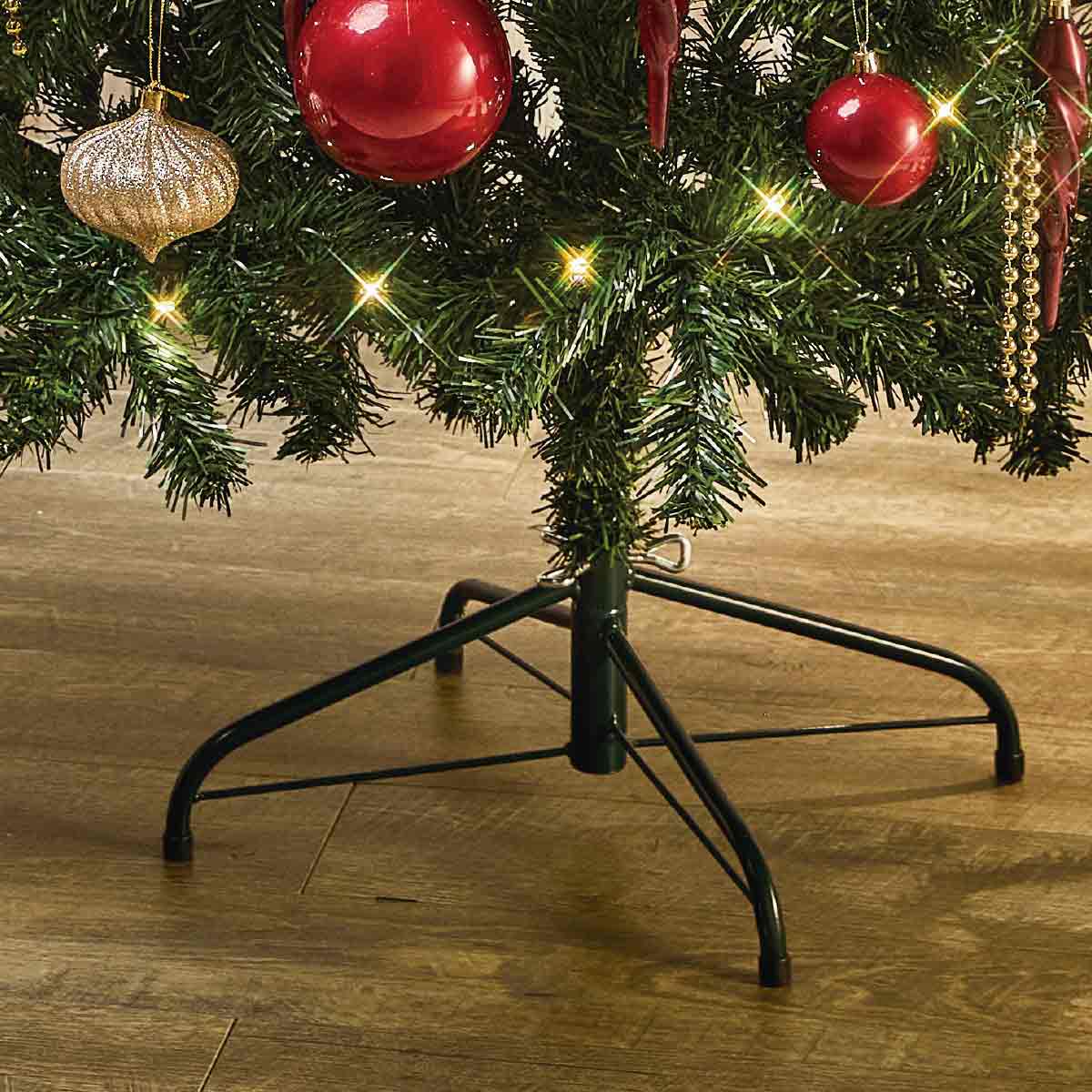 ベーシッククリスマスツリーセット レッド 150cm/180cm/210cm 高