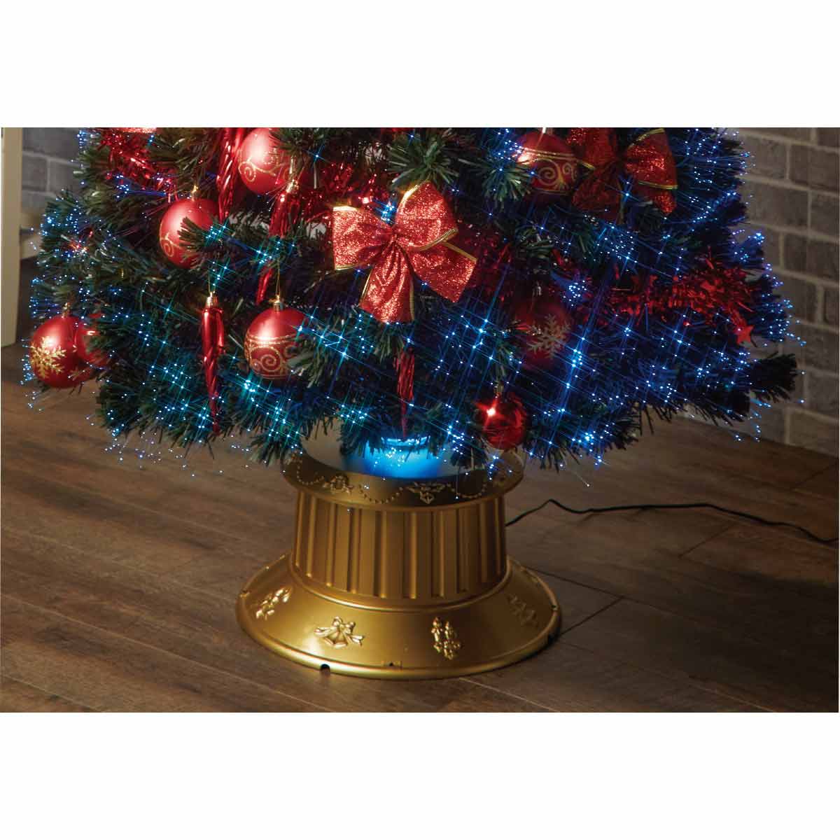 デコレーションファイバーツリーセット レッド 150cm/180cm/210cm 高さ150×幅76cm