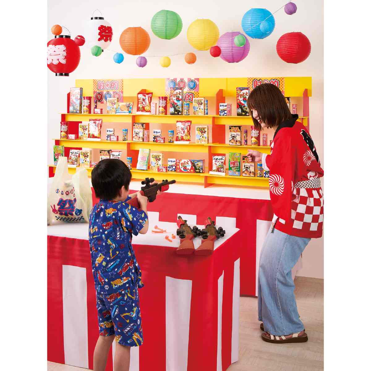 (1)本体(2)お菓子100個 使用例