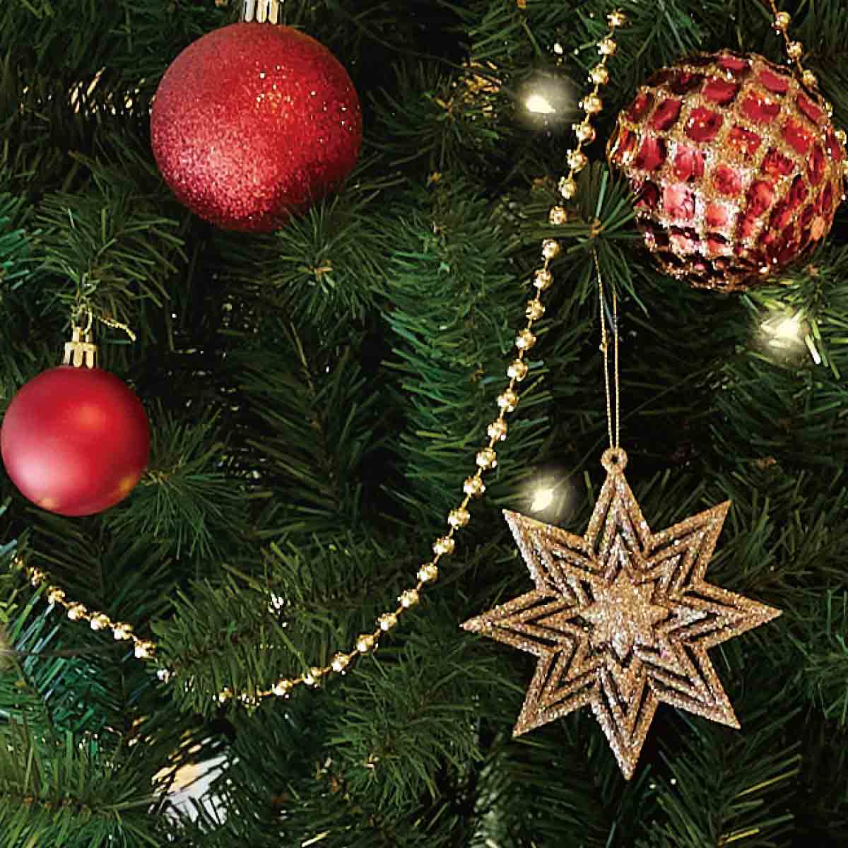 ウッドポットクリスマスツリーセット レッド高さ150×幅84cm 1