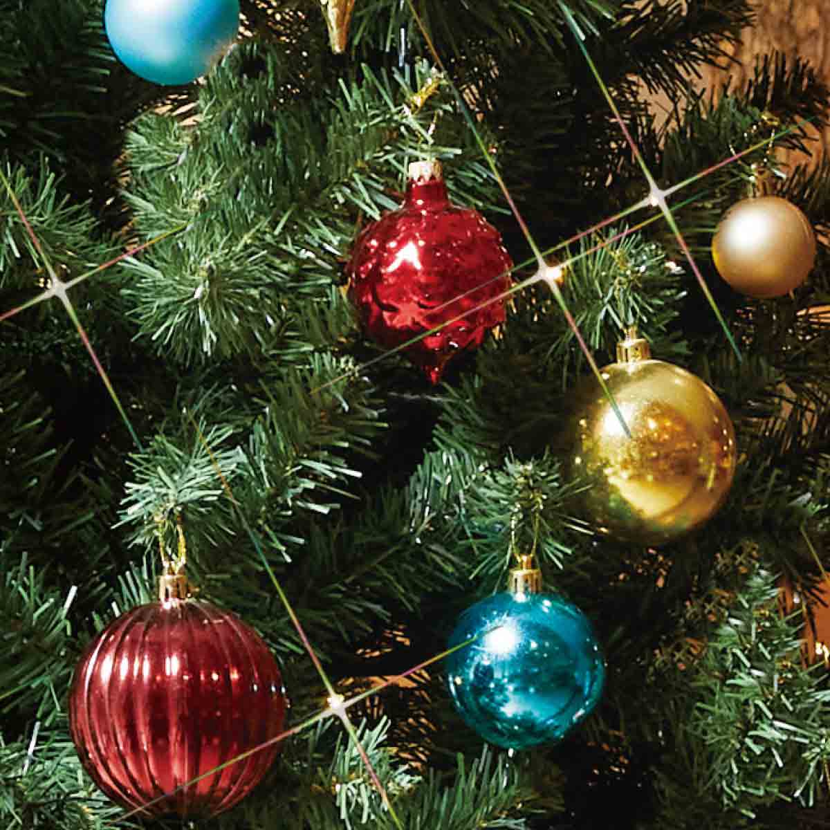 ウッドポットクリスマスツリーセット カラフル高さ150×幅84cm 1