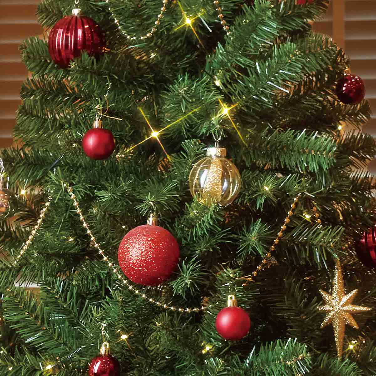 ポットライトクリスマスツリー レッド［ストエキオリジナル］ 高さ150×幅83cm