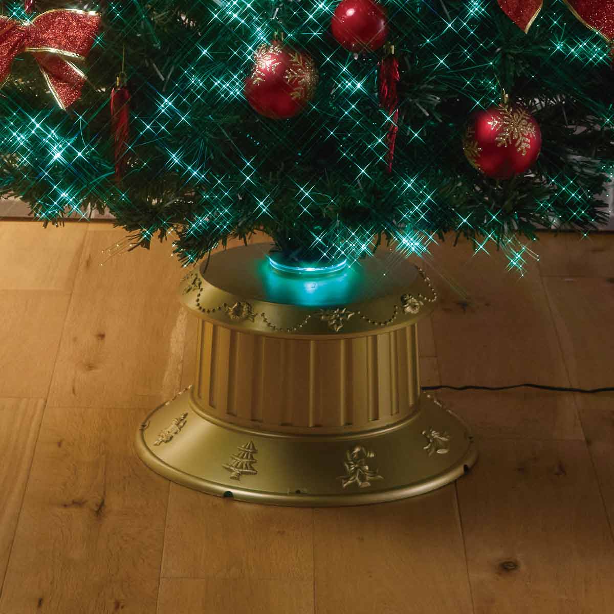 デコレーションファイバーツリーセット レッド 高さ150×幅76cm