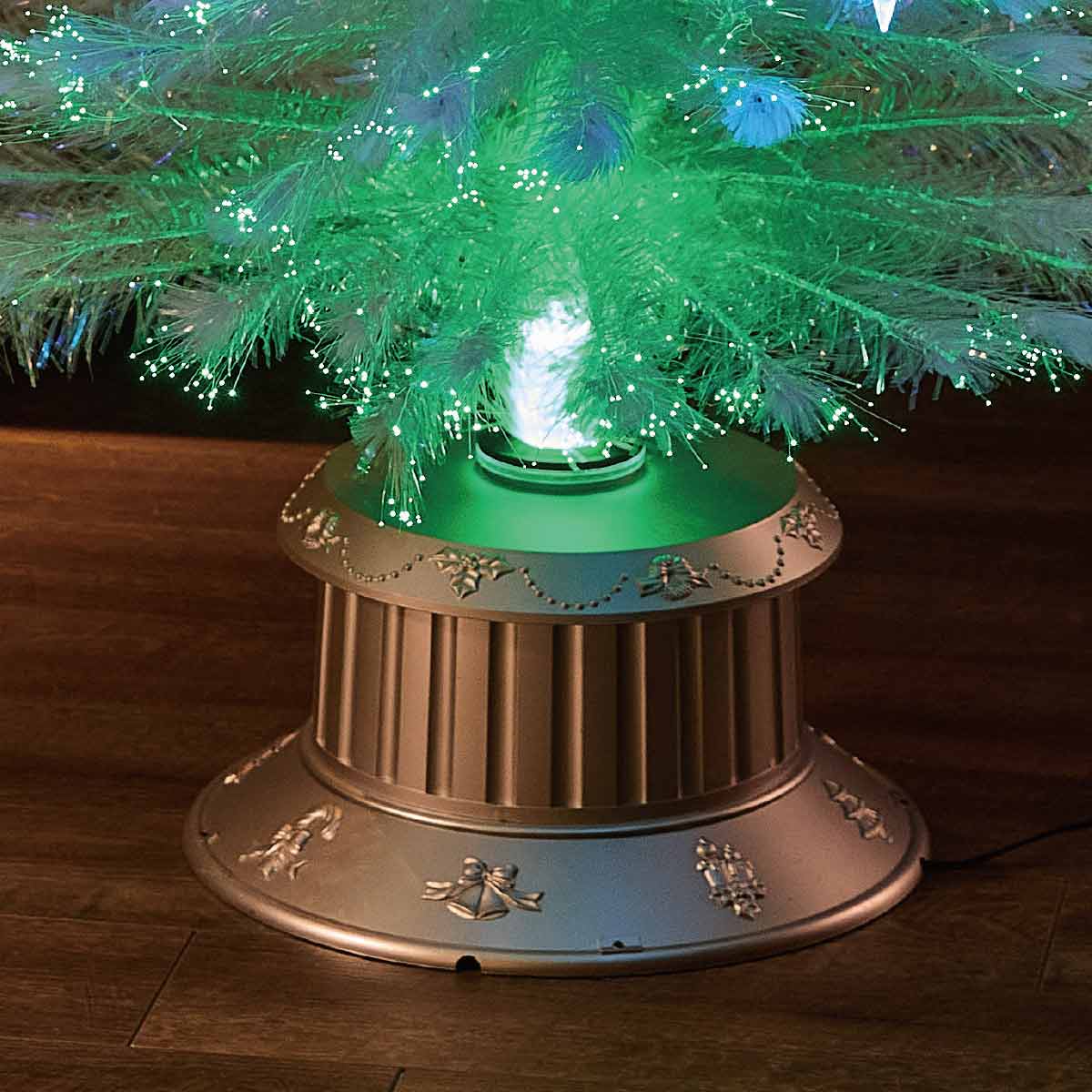 ホワイトファイバーツリー レインボースター 高さ120×幅60cm