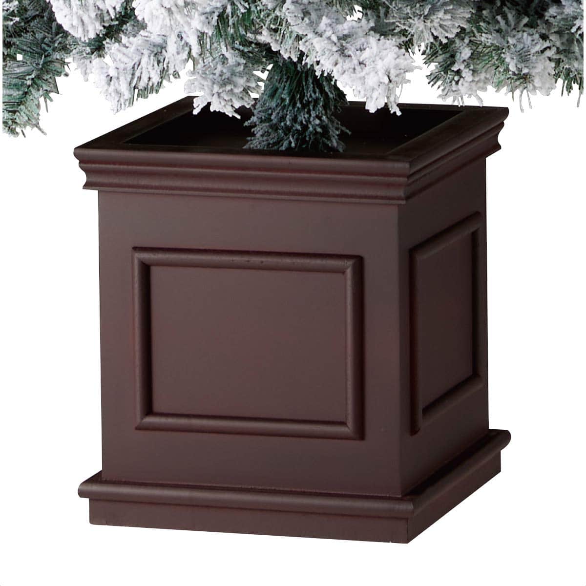 スクエアベースヌードクリスマスツリー スノー 高さ150cm