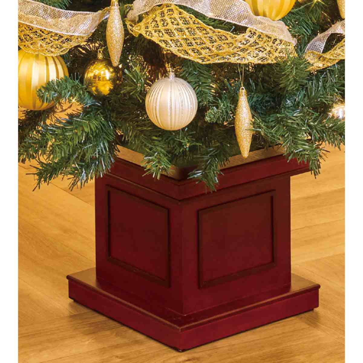 木製ポット付き クリスマスツリーセット シルバー&ゴールド［ストエキオリジナル］ 高さ150×幅82cm