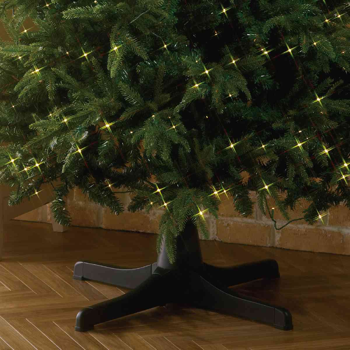 ライト付き回転クリスマスツリー 高さ150×幅132cm