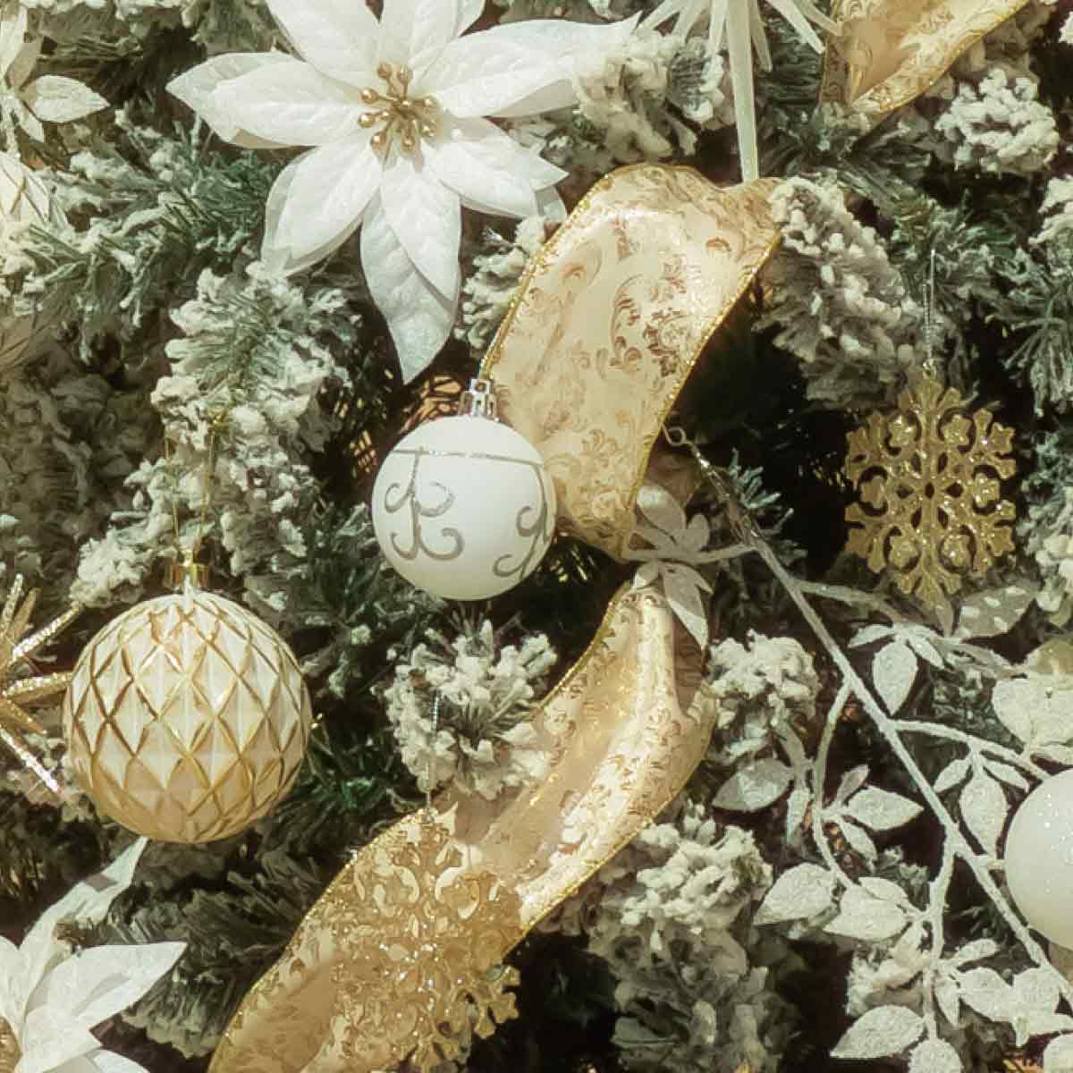 クリスマスツリーセット スノーホワイト ［ストエキオリジナル］ 高さ150cm